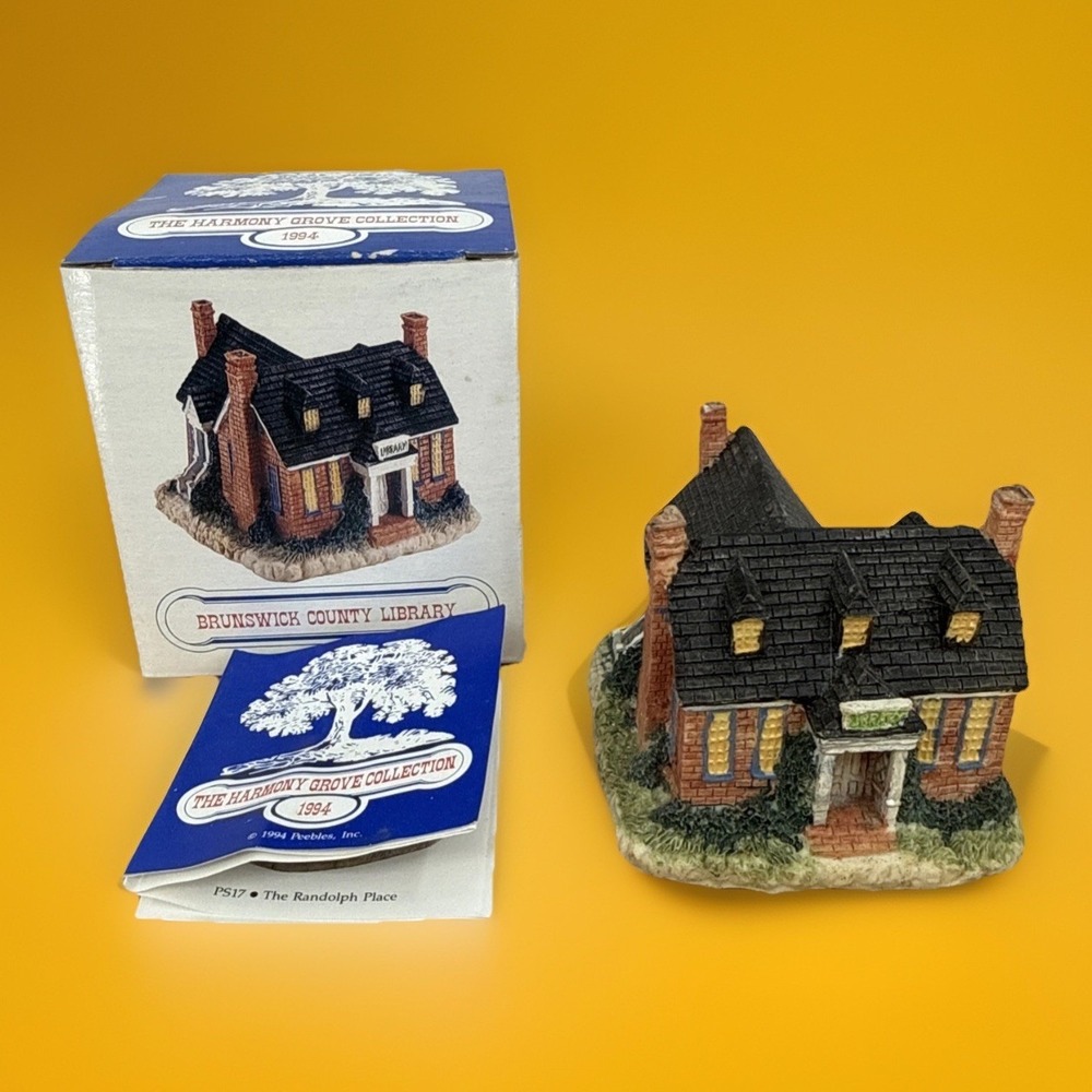 Harmony Grove Collection 1994 Brunswick Co Library Miniature Village Peebles Inc